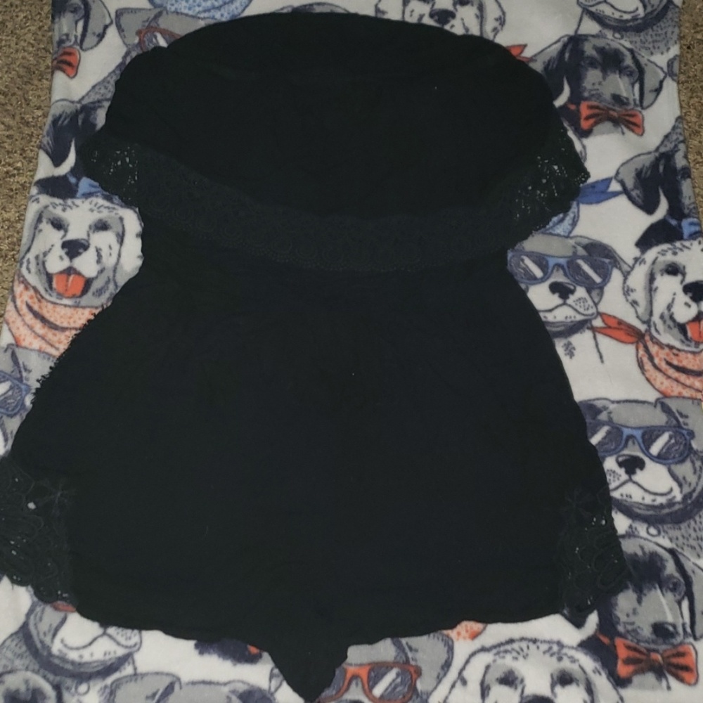 Strapless romper